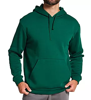 Cotton Blend Pullover Hoodie Dark Green S