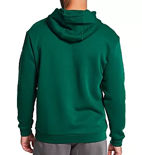 Cotton Blend Pullover Hoodie Dark Green S