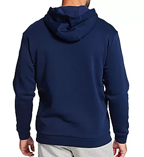 Cotton Blend Pullover Hoodie Navy S