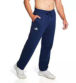 Cotton Blend Open Hem Pant Navy S