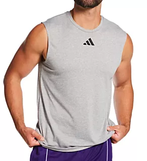 Sleeveless 100% POLY Performance T-Shirt Anthracite Melange S