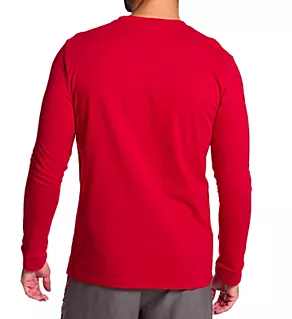 Fresh Long Sleeve 100% Cotton T-Shirt Power Red M