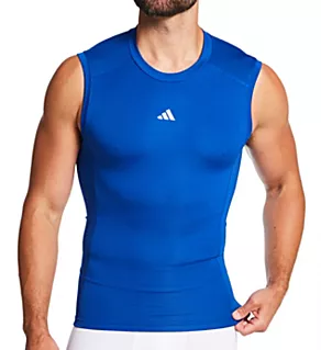 Sleeveless Compression Performance T-Shirt Blue S