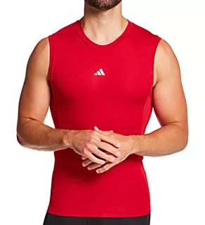 Sleeveless Compression Performance T-Shirt Red S