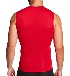 Sleeveless Compression Performance T-Shirt Red S