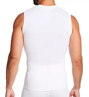 Sleeveless Compression Performance T-Shirt White L