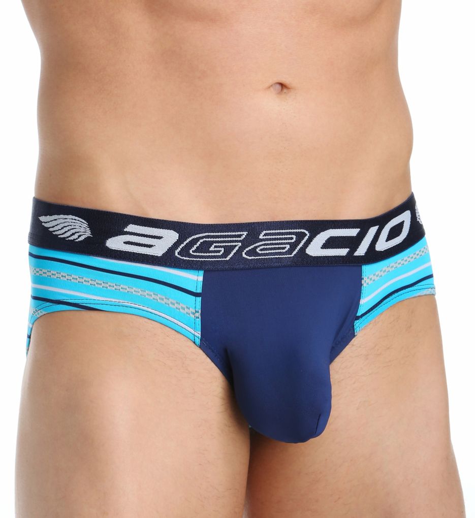 Striped Large Pouch Enhancing Brief