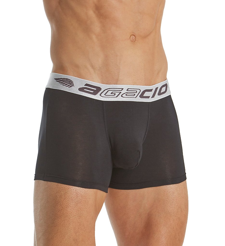 Agacio AGG014 Basic Large Pouch Short Boxer (Black)