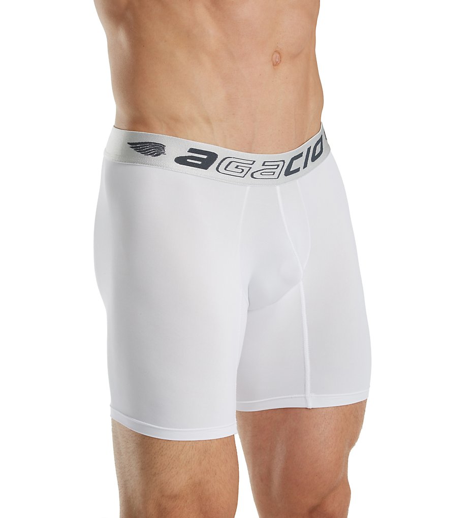 Agacio AGG015 Basics Large Pouch 6 Inch Boxer (White)