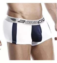 Two-Tone Perf Boxer Trunk WHTNVY L