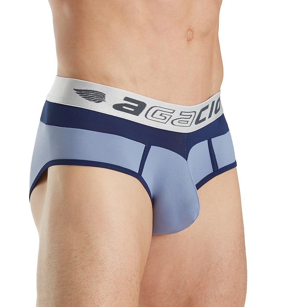 Agacio AGH009 Striking Large Pouch Briefs (Lavender/Navy)