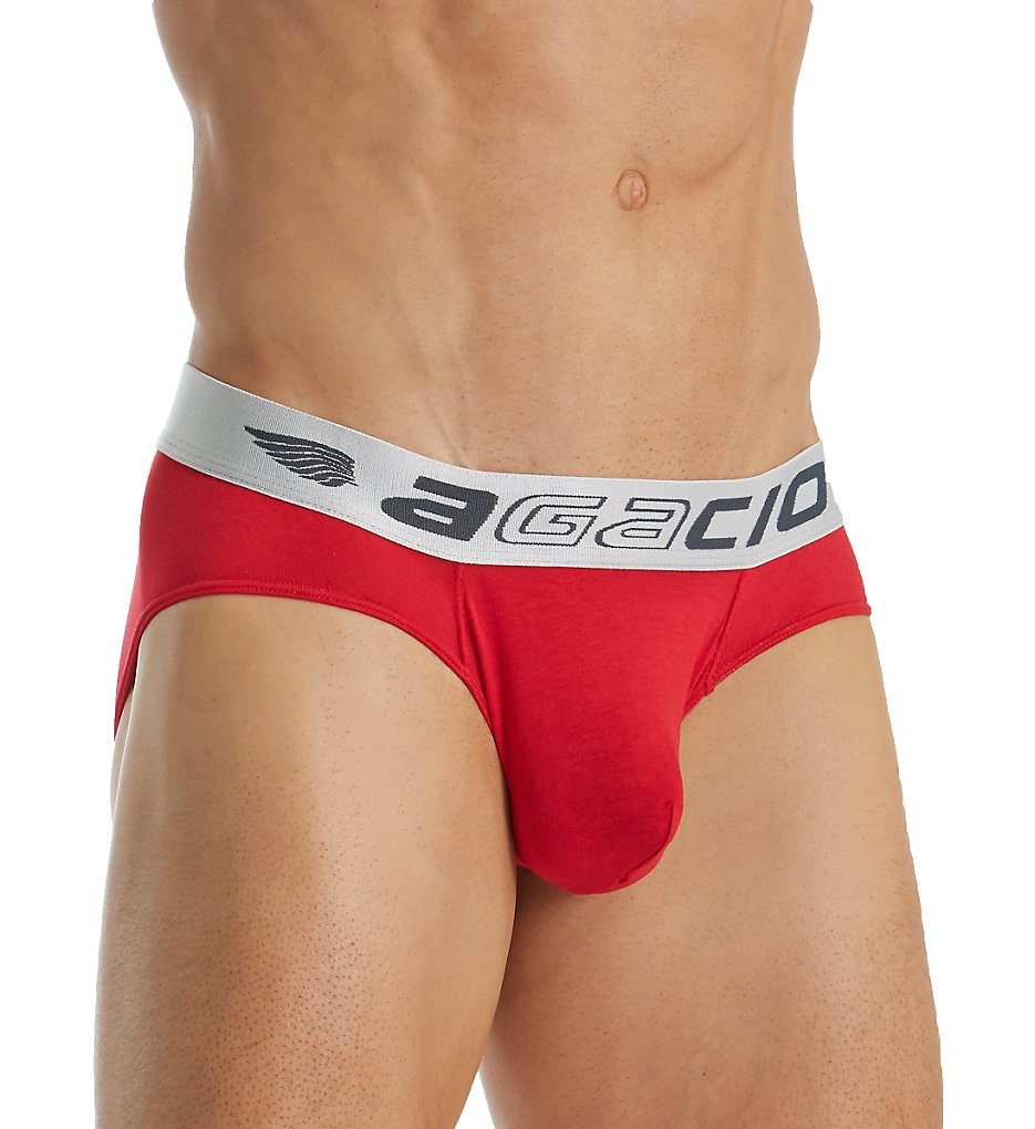 Agacio AGH012 Basic Large Pouch Briefs (Red)