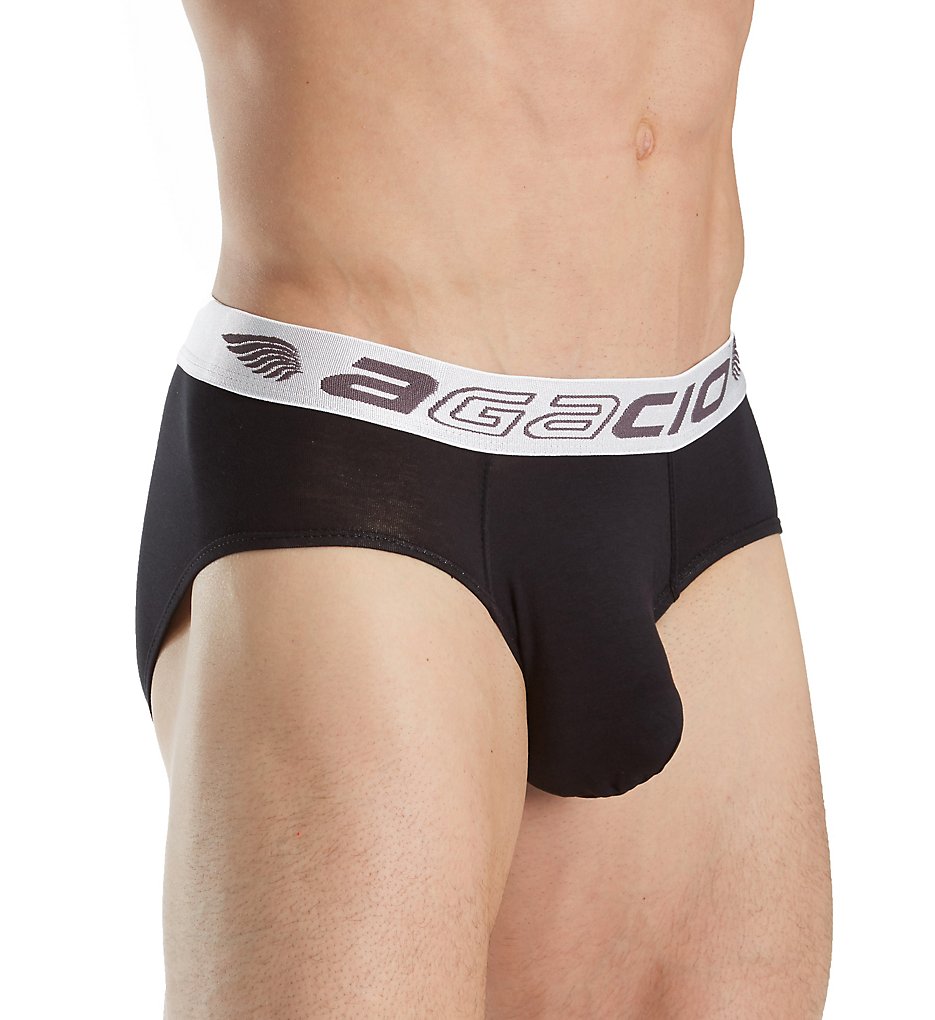 Agacio AGH014 Basics Large Pouch Bikini Briefs (Black)