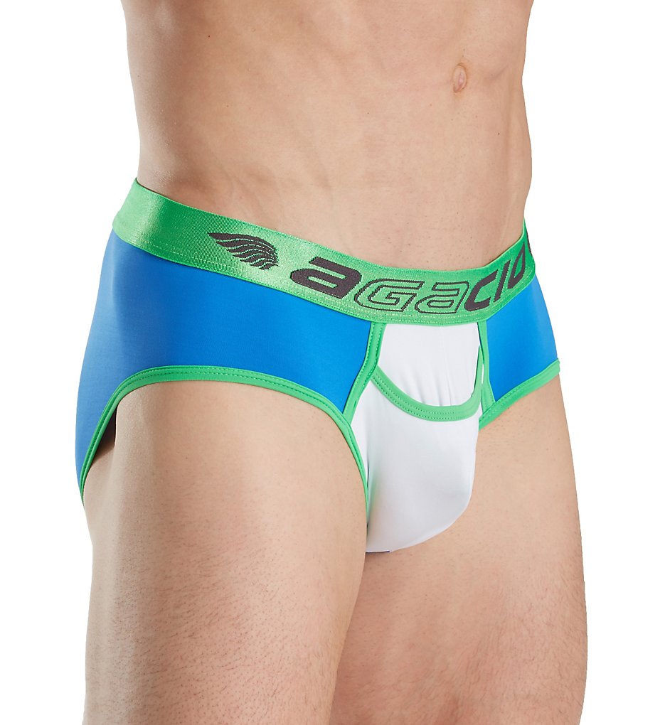 Agacio AGJ003 Connection Pouch Bikini Briefs (Blue/White)