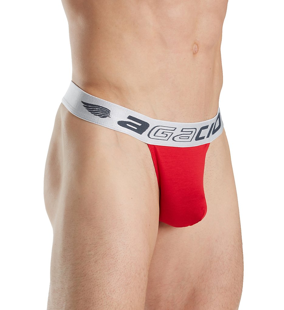 Agacio AGK003 Basics Low Rise Large Pouch Slip Thong (Red)