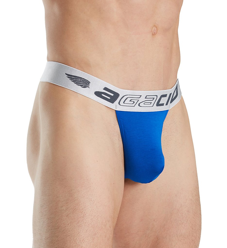 Agacio AGK003 Basics Low Rise Large Pouch Slip Thong (Royal)