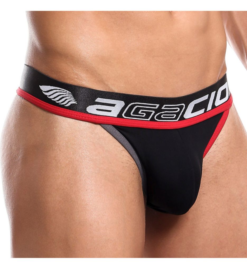 Two-Tone Stretch Thong-acs