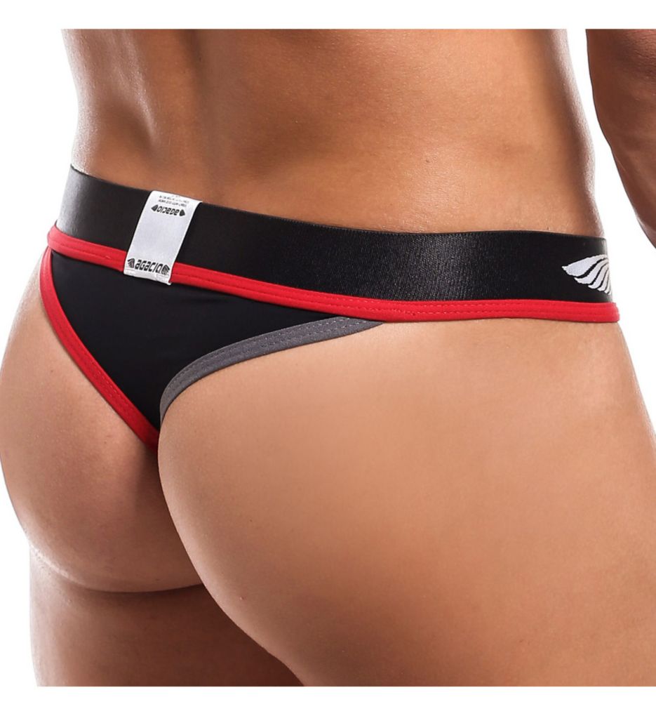 Two-Tone Stretch Thong-bs