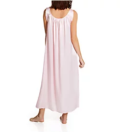 Satin Banded Sleeve Long Gown Light Pink S