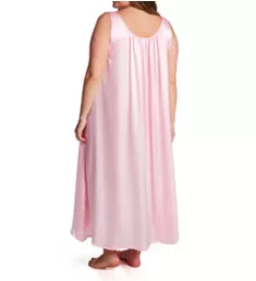 Plus Satin Banded Sleeve Long Gown