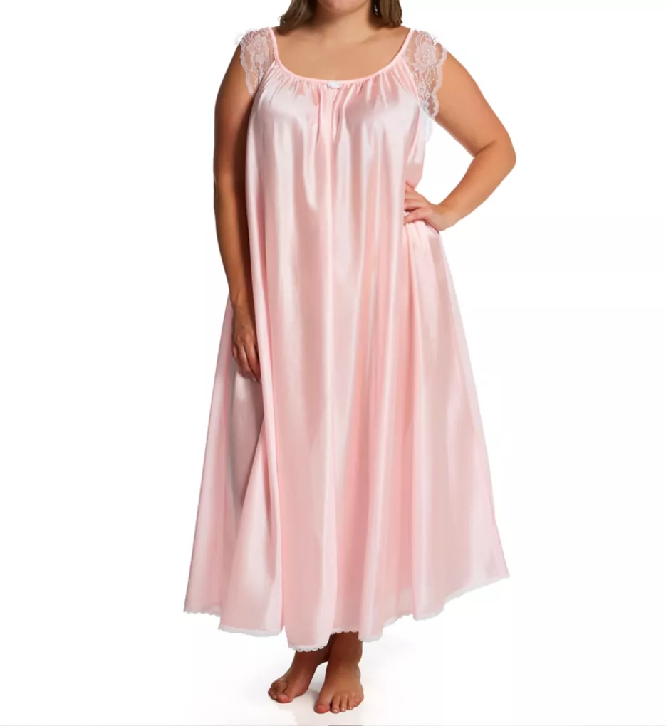 Amanda Rich Plus Lace Cap Ankle Length Gown 105-SHX - Image 1