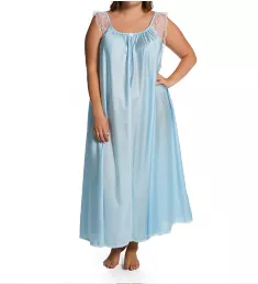 Plus Lace Cap Ankle Length Gown