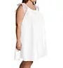Amanda Rich Plus Short Sleeve with Lace Trim Cotton Gown 106-80X - Image 1