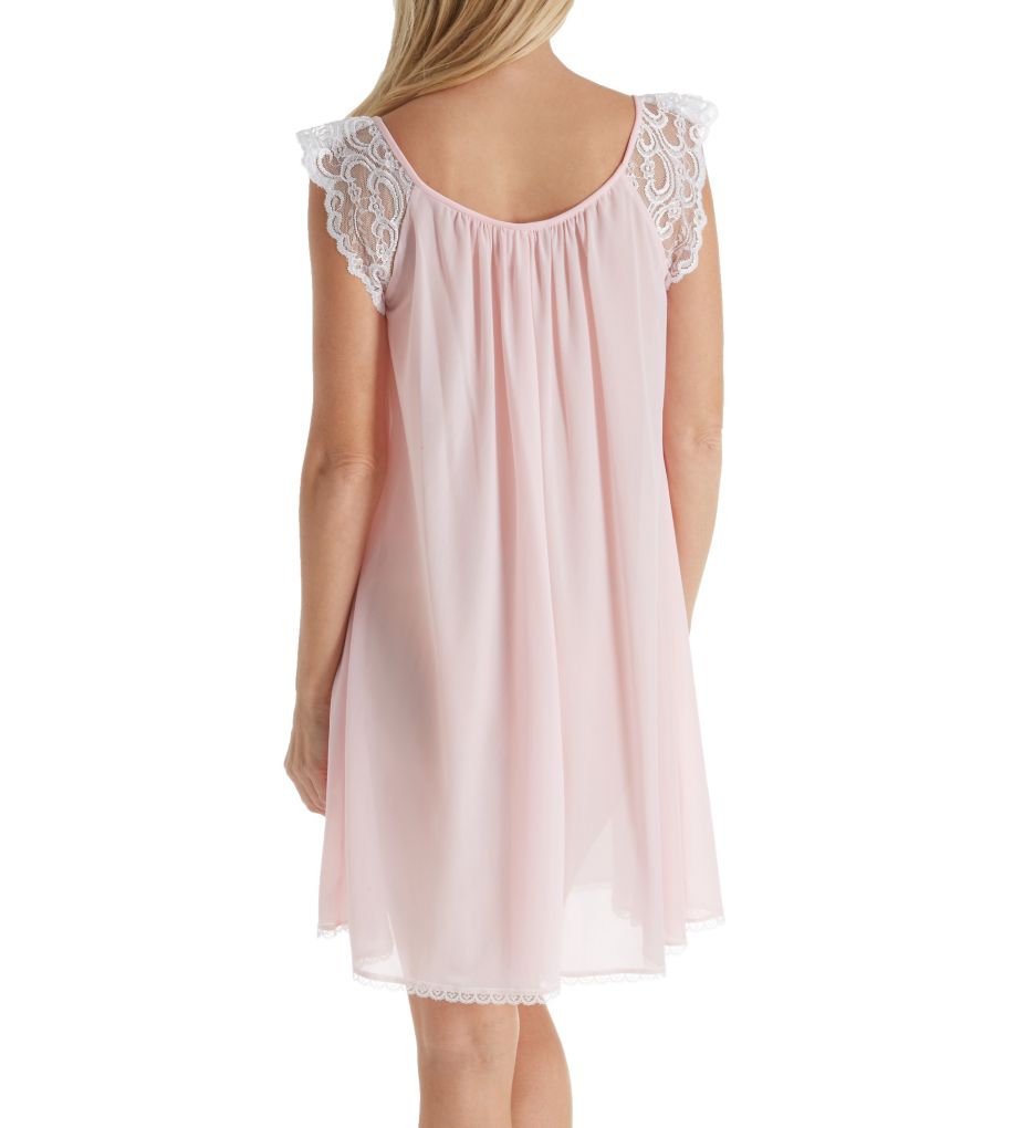 Lace Cap Sleeve Knee Length Nightgown