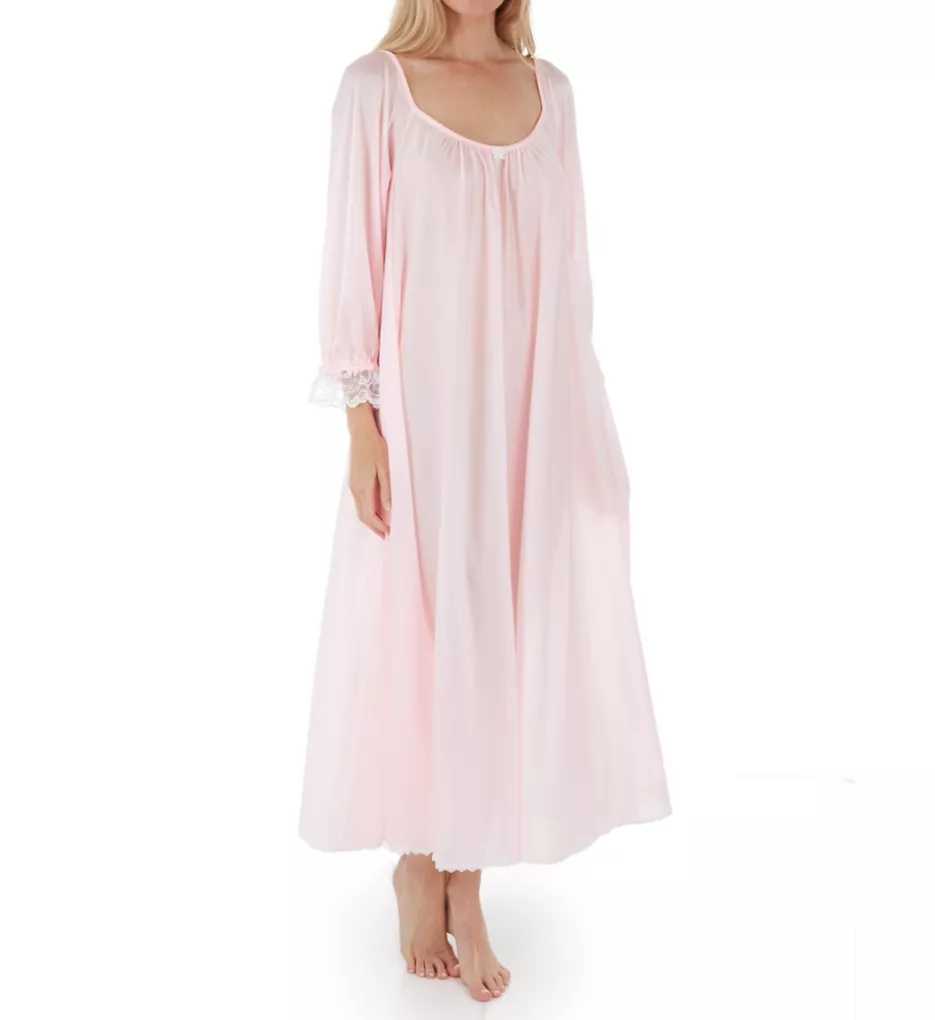 Long Sleeve Ankle Length Gown Light Pink XS