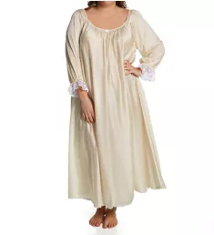 Plus Long Sleeve Ankle Length Gown