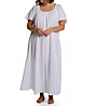 Amanda Rich Plus Short Sleeve Long Gown with Eyelet Trim 145-80X - Image 1