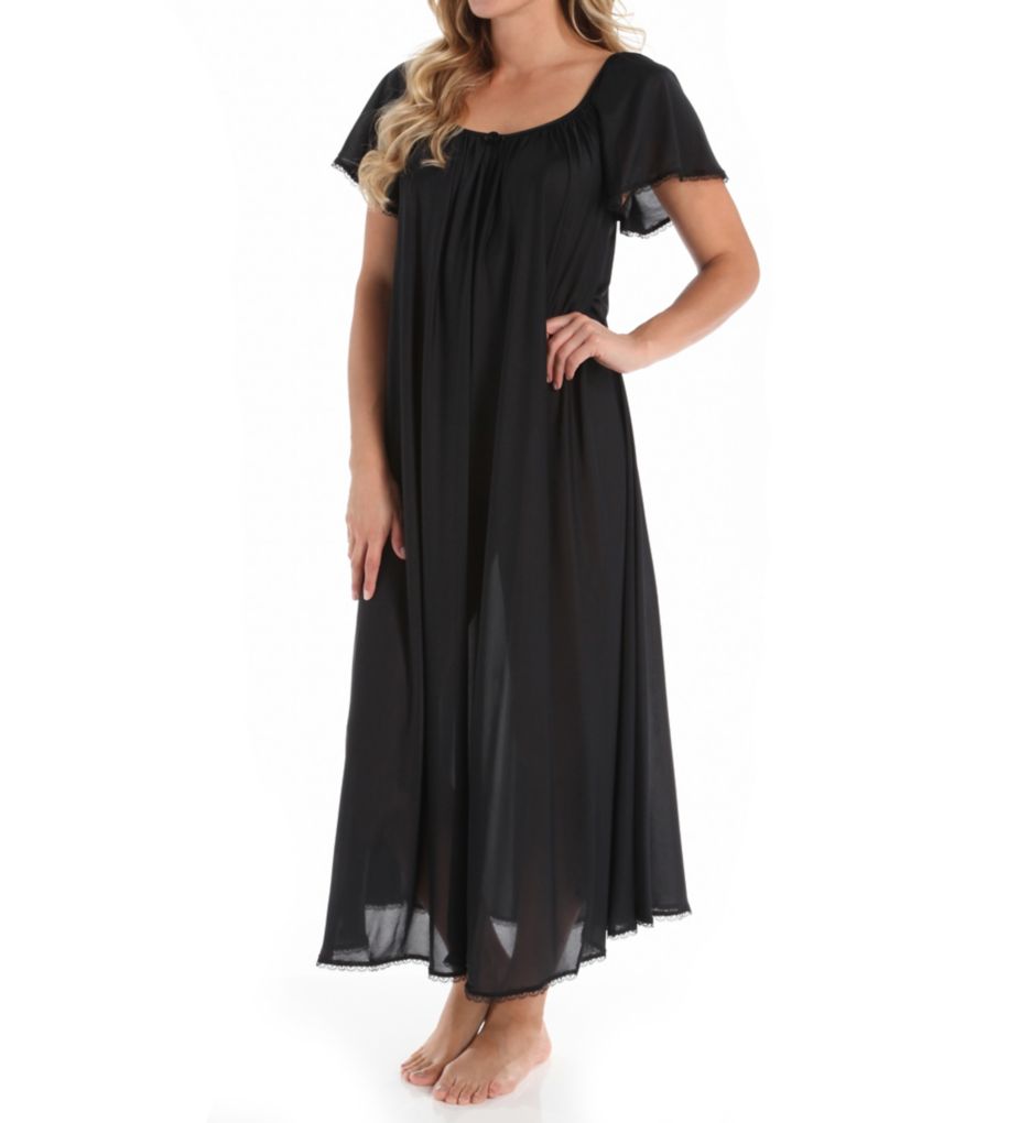 Short Sleeve Ankle Length Nightgown-acs