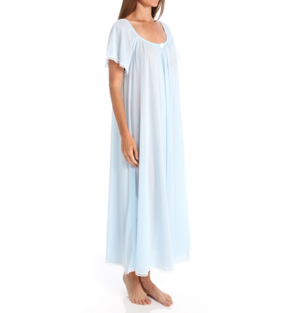 Short Sleeve Ankle Length Nightgown-acs