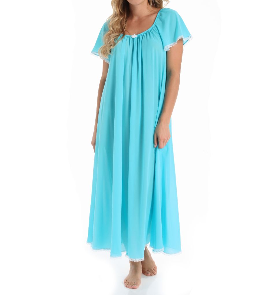 Short Sleeve Ankle Length Nightgown-fs