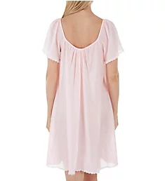 Short Sleeve Knee Length Nightgown Light Pink XS