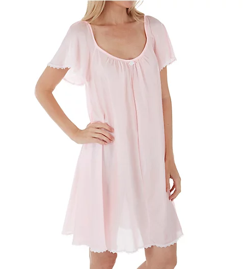 Amanda Rich Short Sleeve Knee Length Nightgown 146-SH
