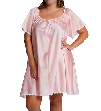 Amanda Rich Plus Short Sleeve Knee Length Nightgown 146-SHX