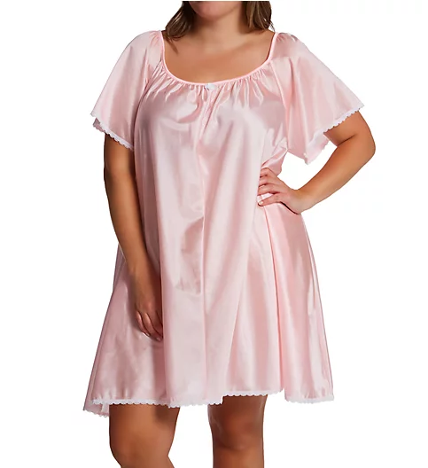 Amanda Rich Plus Short Sleeve Knee Length Nightgown 146-SHX
