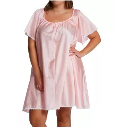 Plus Short Sleeve Knee Length Nightgown