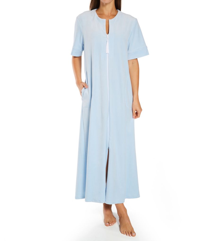 Short Sleeve Long Zip Robe-fs