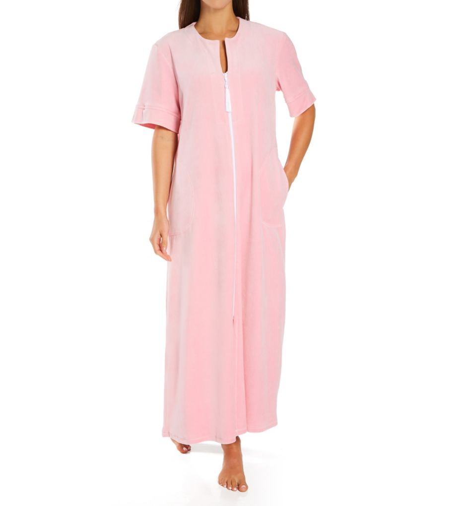 Short Sleeve Long Zip Robe-fs