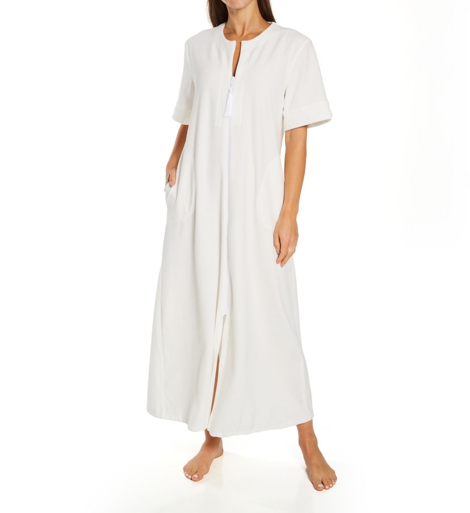 Short Sleeve Long Zip Robe-fs