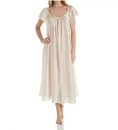 Cap Sleeve Ankle Length Gown Champagne XS