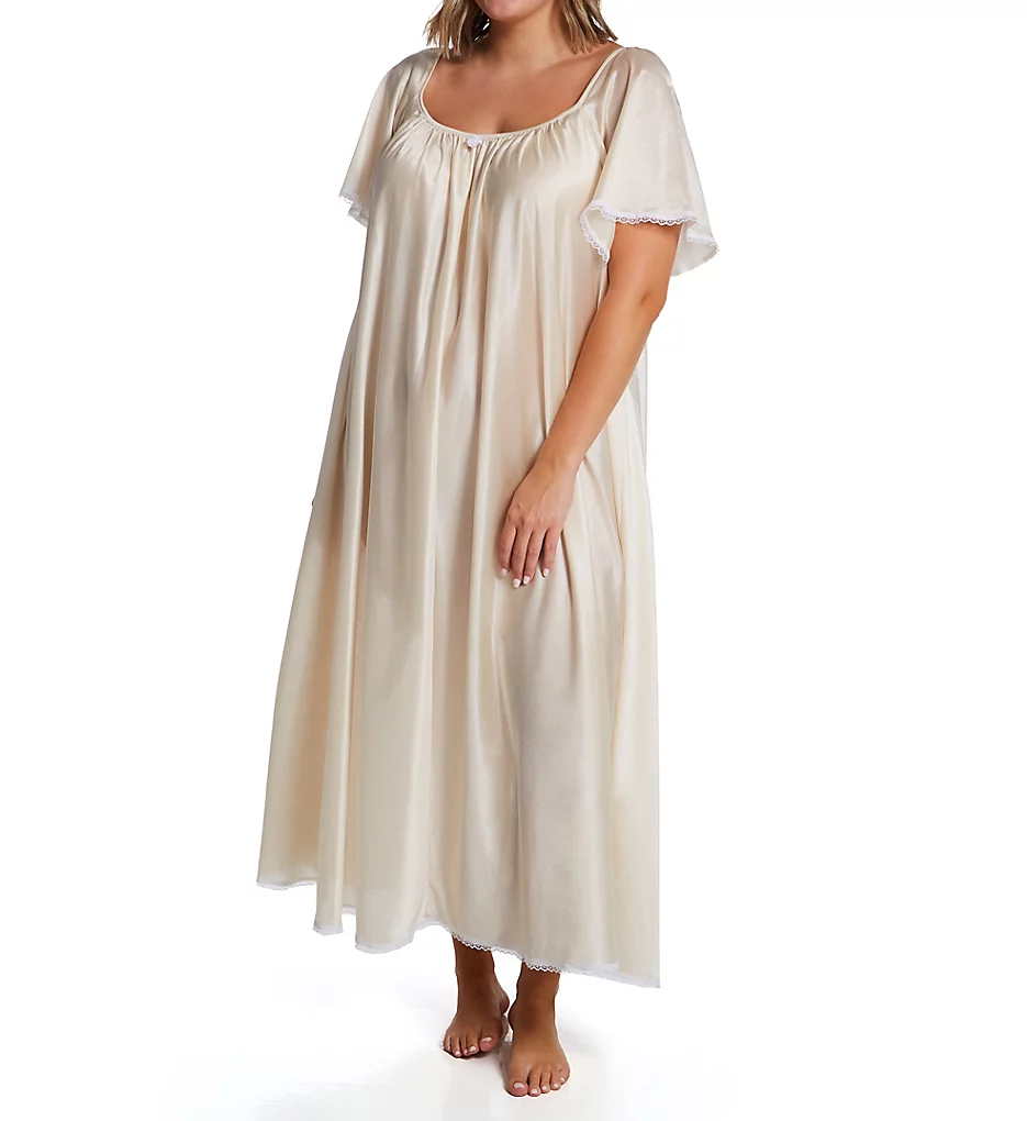 Plus Cap Sleeve Ankle Length Gown