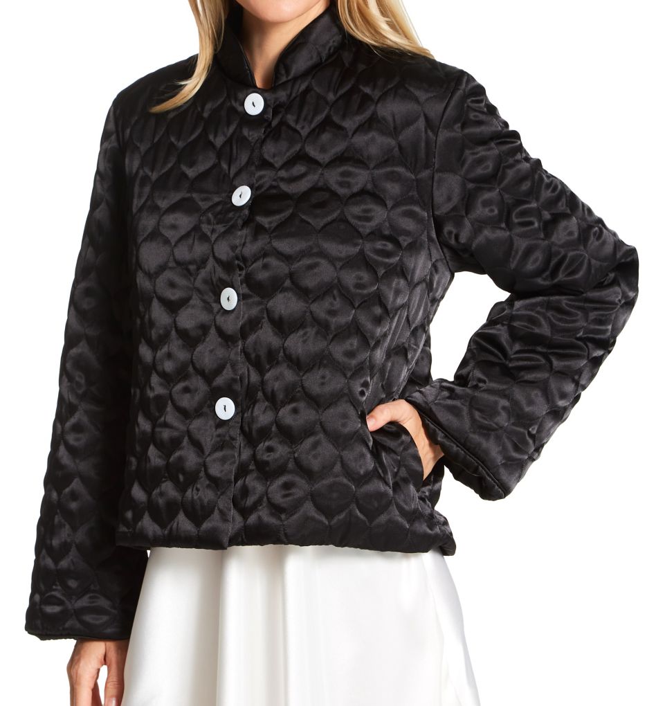 Quilted Satin Bed Jacket-acs