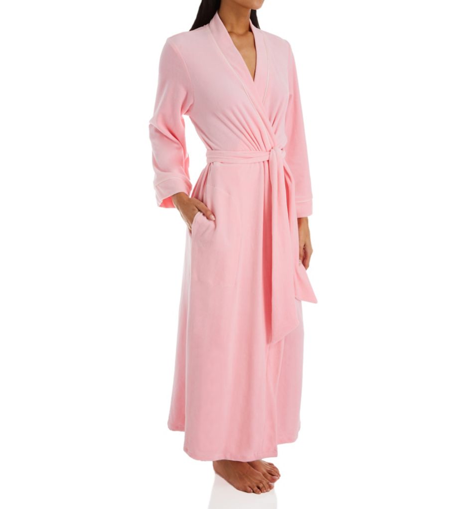 As Is Carole Hochman Double Sided Velour Zip Robe 