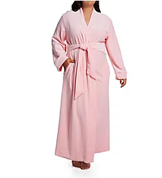 Plus Velour Wrap Robe Pink XL