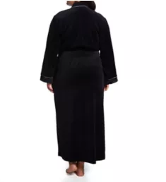 Plus Velour Wrap Robe Black 2X