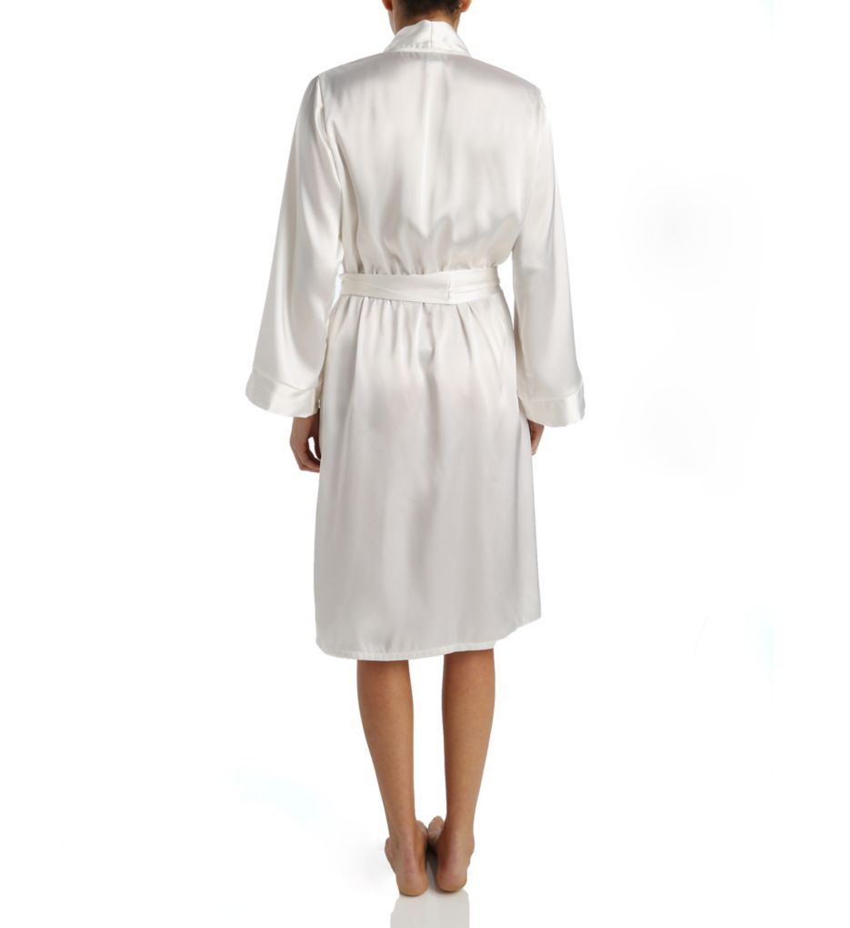 Satin Knee Length Wrap Robe