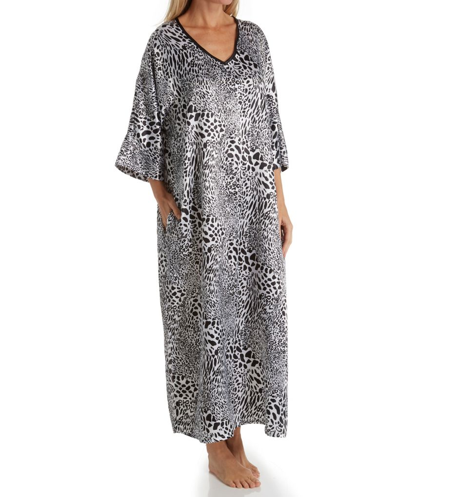 Satin Leopard Print Caftan-acs